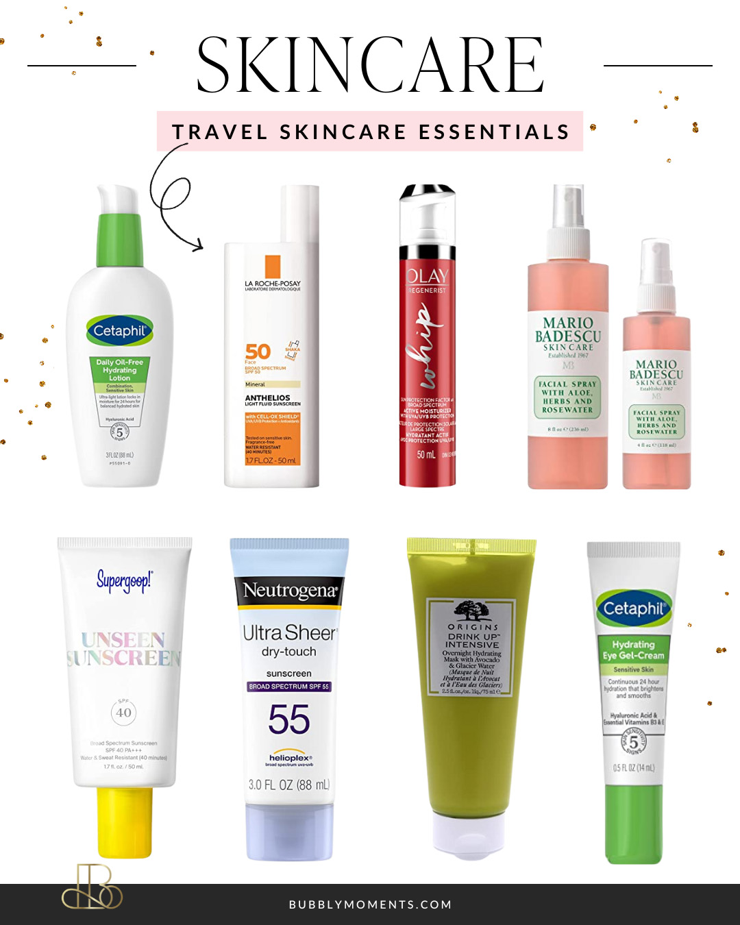 Best Skincare Products & Tips For Healthy Skin While Traveling | Travel Skincare Essentials | Good Habits for Healthy Skin During Your Travels | Bubbly Moments